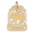 14K GOLD ZODIAC CHARM - TAURUS #9465
