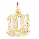 14K GOLD NUMERAL CHARM #9544