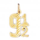 14K GOLD NUMERAL CHARM #9538