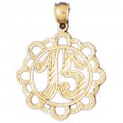 14K GOLD SAYING CHARM - 15 #9682