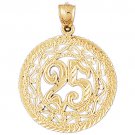 14K GOLD SAYING CHARM - 25 #9678