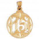14K GOLD SAYING CHARM - 15 #9677