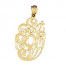 14K GOLD SAYING CHARM - SWEET MOM #9861