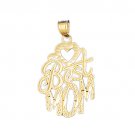 14K GOLD SAYING CHARM - BEST MOM #9848