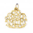 14K GOLD SAYING CHARM - BEST MOM #9845