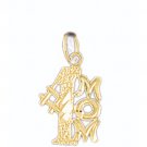 14K GOLD SAYING CHARM - #1 MOM #9817