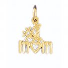 14K GOLD SAYING CHARM - #1 MOM #9806