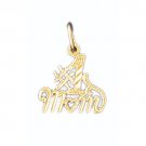 14K GOLD SAYING CHARM - #1 MOM #9802