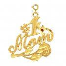14K GOLD SAYING CHARM - #1 MOM #9792