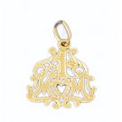 14K GOLD SAYING CHARM - #1 MOM #9779