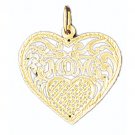 14K GOLD SAYING CHARM - MOM #9758