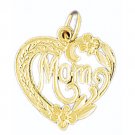 14K GOLD SAYING CHARM - MOM #9755