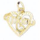 14K GOLD SAYING CHARM - MOM #9750