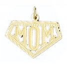 14K GOLD SAYING CHARM - MOM #9738