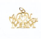 14K GOLD SAYING CHARM - WE LOVE YOU MOM #9716