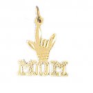 14K GOLD SAYING CHARM - MOM #9707