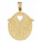 14K GOLD SAYING CHARM - I LOVE YOU MOM #9702 14K GOLD SAYING CHARM - I LOVE YOU MOM #9702