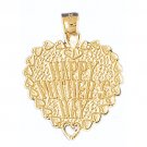 14K GOLD SAYING CHARM - HAPPY MOTHER'S DAY #9700