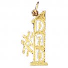14K GOLD SAYING CHARM - #1 DAD #9888