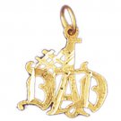 14K GOLD SAYING CHARM - #1 DAD #9884