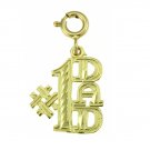 14K GOLD SAYING CHARM - #1 DAD #9872