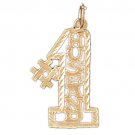 14K GOLD SAYING CHARM - #1 HUSBAND #10110