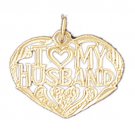 14K GOLD SAYING CHARM - I LOVE MY HUSBAND #10104