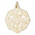14K GOLD SAYING CHARM - #1 HUSBAND #10103