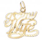 14K GOLD SAYING CHARM -  I LOVE MY WIFE #10084