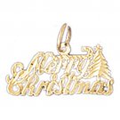 14K GOLD SAYING CHARM - MERRY CHRISTMAS #10077