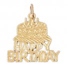 14K GOLD SAYING CHARM - HAPPY BIRTHDAY #10071