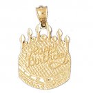 14K GOLD SAYING CHARM - HAPPY BIRTHDAY #10069