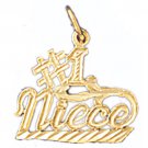 14K GOLD SAYING CHARM - #1 NIECE #9994