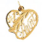 14K GOLD SAYING CHARM - #1 AUNT #9986