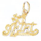 14K GOLD SAYING CHARM -#1 AUNT #9977