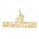 14K GOLD SAYING CHARM - #1 DAUGHTER #9920