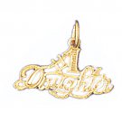 14K GOLD SAYING CHARM - #1 DAUGHTER #9918