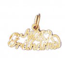 14K GOLD SAYING CHARM - WE LOVE YOU GRANDMA #10055
