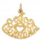 14K GOLD SAYING CHARM - #1 GRANDMA #10053