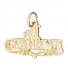 14K GOLD SAYING CHARM - #1 GRANDMA #10048