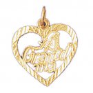 14K GOLD SAYING CHARM - #1 GRANDMA #10046
