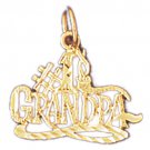 14K GOLD SAYING CHARM - #1 GRANDPA #10037