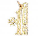 14K GOLD SAYING CHARM - #1 GRANDMA #10030
