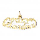 14K GOLD SAYING CHARM - FOXY GRANDMA #10023