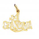 14K GOLD SAYING CHARM - #1 GRANDMA #10015