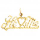 14K GOLD SAYING CHARM - HE LOVES ME #10312 14K GOLD SAYING CHARM - HE LOVES ME #10312