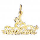 14K GOLD SAYING CHARM - #1 SWEETHEART #10281