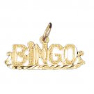 14K GOLD SAYING CHARM - BINGO #10800