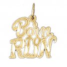 14K GOLD SAYING CHARM - BORN TO RUN #10792 14K GOLD SAYING CHARM - BORN TO RUN #10792