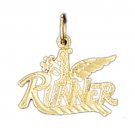 14K GOLD SAYING CHARM - #1 RUNNER #10789